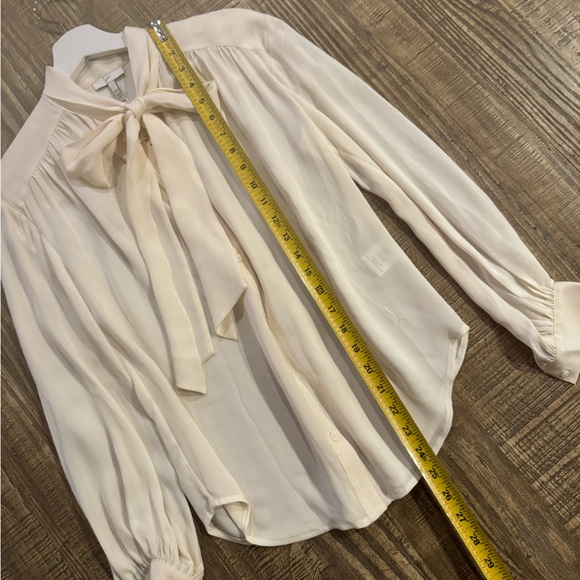 Joie Silk Long Sleeve Tie Neck Blouse. - Picture 7 of 8